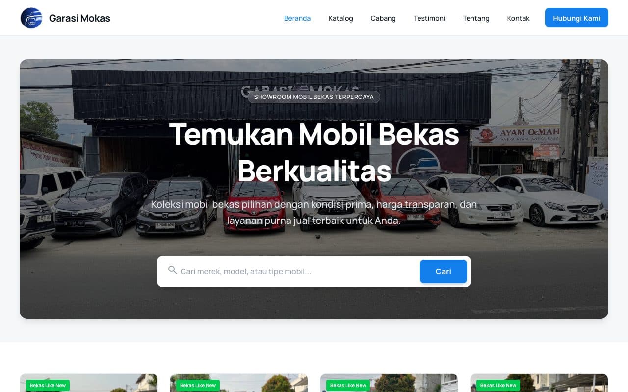 Preview proyek Garasi Mokas