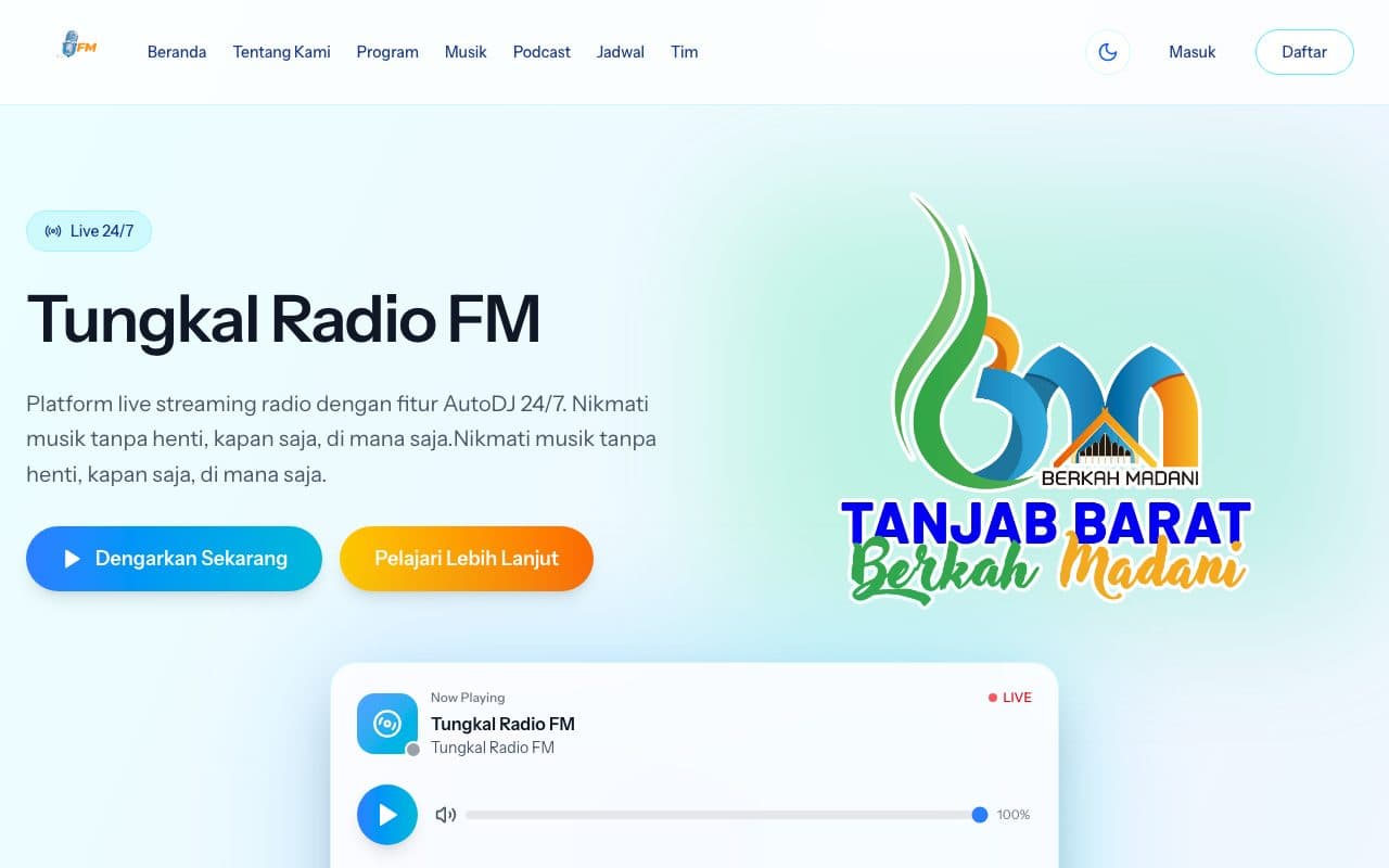 Preview proyek Tungkal Radio FM